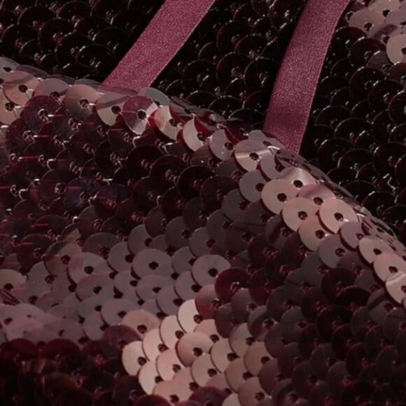 Express Burgundy Sequin Dress - Picture 6 of 6